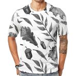 AILLOSA YH-256 Baskılı Desenli Kısa Kollu Unisex T-shirt