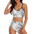 AILLOSA YH-257 Geniş Omuz Askılı Üçgen Bikini Üstü Alçak Bel İki Parça Kadın Bikini Set