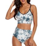 AILLOSA YH-269 Geniş Omuz Askılı Üçgen Bikini Üstü Alçak Bel İki Parça Kadın Bikini Set