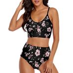 AILLOSA YH-272 Geniş Omuz Askılı Üçgen Bikini Üstü Alçak Bel İki Parça Kadın Bikini Set