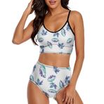 AILLOSA YH-279 Geniş Omuz Askılı Üçgen Bikini Üstü Alçak Bel İki Parça Kadın Bikini Set