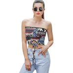 AILLOSA YH-282 Seksi File Tüp Üst Yaz Tube Top Tank Tops Kadın Askılı Üst Bluz