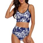 AILLOSA YH-29 Geniş Omuz Askılı Üçgen Bikini Üstü Alçak Bel İki Parça Kadın Bikini Set