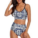 AILLOSA YH-290 Geniş Omuz Askılı Üçgen Bikini Üstü Alçak Bel İki Parça Kadın Bikini Set