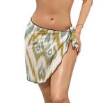 AILLOSA YH-298 Wrap Sarong Beyaz Siyah Kadın Plaj Elbise
