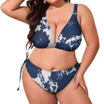 AILLOSA YH-304 Dolgulu İki Parça Büyük Beden Kadın Bikini Seti