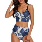 AILLOSA YH-304 Geniş Omuz Askılı Üçgen Bikini Üstü Alçak Bel İki Parça Kadın Bikini Set