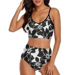 AILLOSA YH-310 Geniş Omuz Askılı Üçgen Bikini Üstü Alçak Bel İki Parça Kadın Bikini Seti