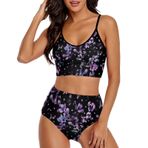 AILLOSA YH-317 Geniş Omuz Askılı Üçgen Bikini Üstü Alçak Bel İki Parça Kadın Bikini Seti