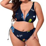 AILLOSA YH-321 Dolgulu İki Parça Büyük Beden Kadın Bikini Seti