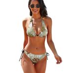 AILLOSA YH-336 İki Parçalı Çiçek Desenli Bikini Mayo Modası Kadın Bikini Seti
