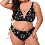 AILLOSA YH-353 Dolgulu İki Parça Büyük Beden Kadın Bikini Seti
