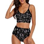 AILLOSA YH-353 Üstü Üçgen Geniş Omuz Askılı Alçak Bel İki Parça Kadın Bikini Seti