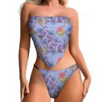 AILLOSA YH-421 Karın Kontrolü İki Parça Kadın Bikini Seti