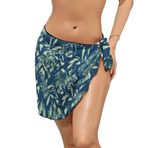AILLOSA YH-433 Wrap Sarong Beyaz Siyah Kadın Plaj Elbise
