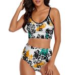 AILLOSA YH-444 Geniş Omuz Askılı Üçgen Bikini Üstü Alçak Bel İki Parça Kadın Bikini Seti