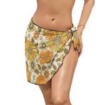 AILLOSA YH-450 Wrap Sarong Beyaz Siyah Kadın Plaj Elbise