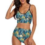 AILLOSA YH-452 Geniş Omuz Askılı Üçgen Bikini Üstü Alçak Bel İki Parça Kadın Bikini Seti
