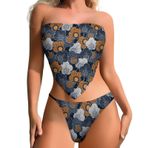 AILLOSA YH-467 Karın Kontrolü İki Parça Kadın Bikini Seti