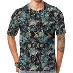 AILLOSA YH-488 Baskılı Desenli Kısa Kollu Unisex T-shirt