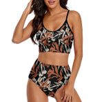 AILLOSA YH-525 Geniş Omuz Askılı Üçgen Bikini Üstü Alçak Bel İki Parça Kadın Bikini Seti