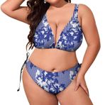 AILLOSA YH-540 Karın Kontrolü İki Parça Büyük Beden Kadın Bikini Seti