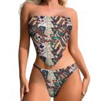 AILLOSA YH-549 Karın Kontrolü İki Parça Kadın Bikini Seti
