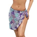 AILLOSA YH-552 Wrap Sarong Beyaz Siyah Kadın Plaj Elbise