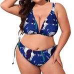 AILLOSA YH-557 Karın Kontrolü İki Parça Büyük Beden Kadın Bikini Seti