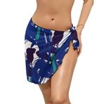 AILLOSA YH-557 Wrap Sarong Beyaz Siyah Kadın Plaj Elbise