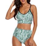 AILLOSA YH-567 Geniş Omuz Askılı Üçgen Bikini Üstü Alçak Bel İki Parça Kadın Bikini Seti