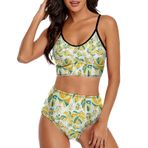 AILLOSA YH-570 Geniş Omuz Askılı Üçgen Bikini Üstü Alçak Bel İki Parça Kadın Bikini Seti