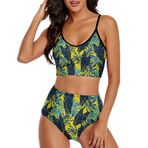 AILLOSA YH-571 Geniş Omuz Askılı Üçgen Bikini Üstü Alçak Bel İki Parça Kadın Bikini Seti