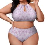 AILLOSA YH-580 Geniş Askılı Orta Bel Büyük Beden Kadın Bikini Seti