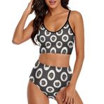AILLOSA YH-582 Geniş Omuz Askılı Üçgen Bikini Üstü Alçak Bel İki Parça Kadın Bikini Seti