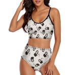 AILLOSA YH-590 Geniş Omuz Askılı Üçgen Bikini Üstü Alçak Bel İki Parça Kadın Bikini Seti