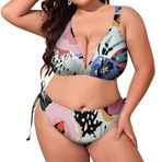 AILLOSA YH-637 Dolgulu İki Parça Büyük Beden Kadın Bikini Seti