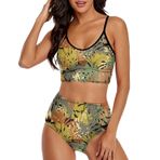 AILLOSA YH-67 Geniş Omuz Askılı Üçgen Bikini Üstü Alçak Bel İki Parça Kadın Bikini Seti
