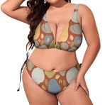 AILLOSA YH-674 Dolgulu İki Parça Büyük Beden Kadın Bikini Seti