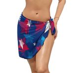 AILLOSA YH-691 Wrap Sarong Beyaz Siyah Kadın Plaj Elbise