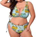 AILLOSA YH-698 Dolgulu İki Parça Büyük Beden Kadın Bikini Seti