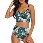 AILLOSA YH-90 Geniş Omuz Askılı Üçgen Bikini Üstü Alçak Bel İki Parça Kadın Bikini Seti
