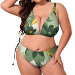 AILLOSA YH-93 Dolgulu İki Parça Büyük Beden Kadın Bikini Seti