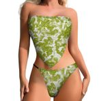 AILLOSA YH-95 Karın Kontrolü İki Parça Kadın Bikini Seti