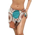 AILLOSA YH-98 Wrap Sarong Beyaz Siyah Kadın Plaj Elbise