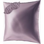 Aılorıa Beauty Sleep Seti, 100% Dut Ipeği Yastık Kılıfı (80X80) ve Göz Maskesi - Mor - 80 x 80 cm
