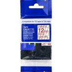 AIMO Krt-Muadil AZE-132 TZE-132 Şeffaf Üzerine Kırmızı Lamina 8 m 12 mm Şerit Etiket