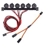 AIMROCK Süper Parlak RC LED Işık çubuğu Tavan LED Lamba Kiti 1/10 Traxxas Redcat Arrma Axial SCX10 90027 SCX10 II 90046 RC4WD D90 RC Rock Crawler Araba için (6 LED'li)