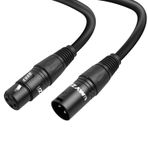 Aimyzii XLR Kablo Mikrofon Kablosu 3 Ayaklar Premium Dengeli Mikrofon Kablosu Saf Bakır İletkenler Ağır Hizmet Tipi Erkek - Dişi 3 Pin XLR Mikrofon Kablosu Metal Yaylı Çinko Alaşım Konnektörler, Mavi
