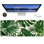 ainori Tropikal Yaprak Oyun Mouse Pad - 30,48 x 80,0 cm Kaymaz Kauçuk Masa Matı Yeşil Botanik Tasarımlı - Ofis Ev için Büyük Genişletilmiş Mouse Pad - Doğa Severler ve Sanat Dekoru için Hediyeler